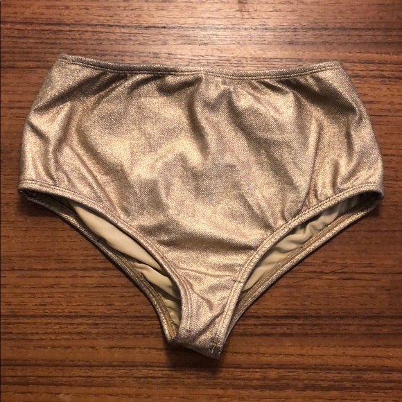 J. MARIE SWIM | High Waist Rose Gold Bottoms - Picture 4 of 7